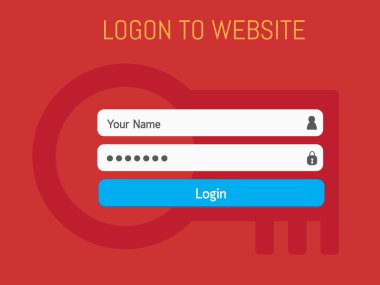 Login Web sitesi şablonu düz tasarımı.