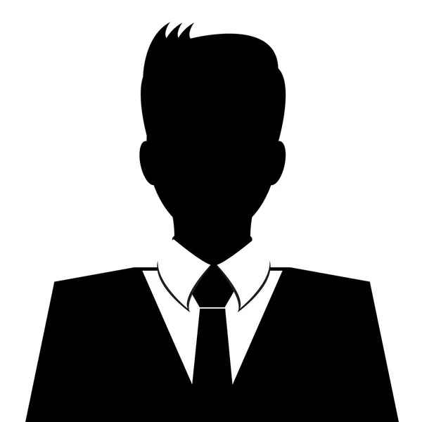 Business avatar profile in black — Stock Vector