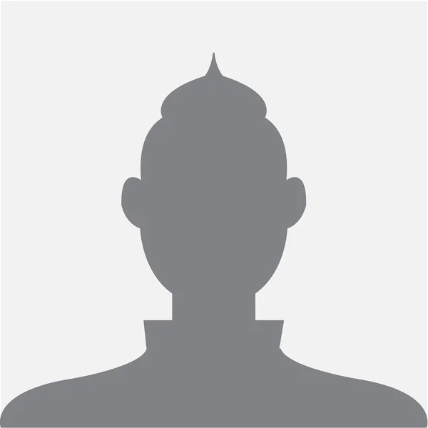 Мужской профиль аватар значок темно-серый на сером фоне использования для этого — стоковый вектор