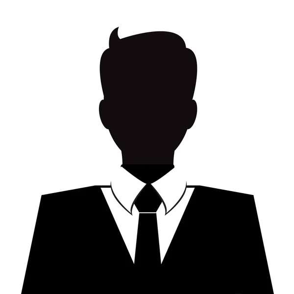 Obchodní profil avatar v černém — Stockový vektor