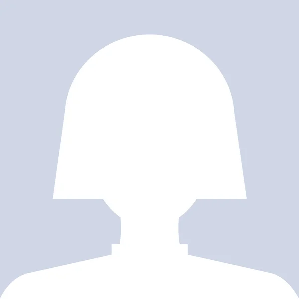 Avatar internet perfil feminino social em branco. Vetor — Vetor de Stock