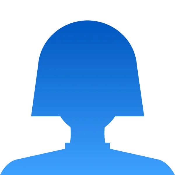 Avatar internet social female profile in blue. Vector — Stock Vector