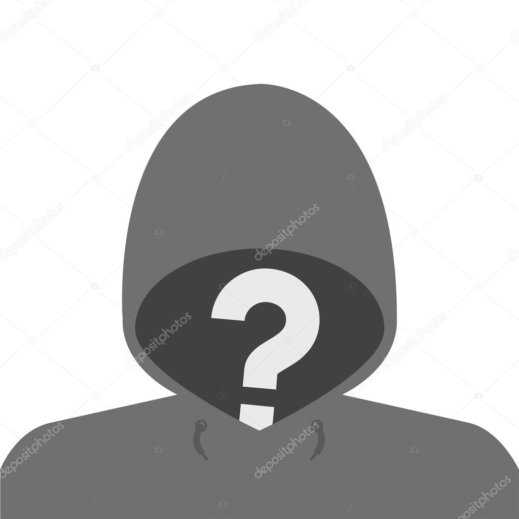 Anonymous avatar profile icon. Vector.