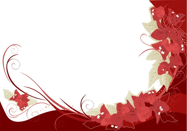 Bougenvilia rouge fond — Image vectorielle