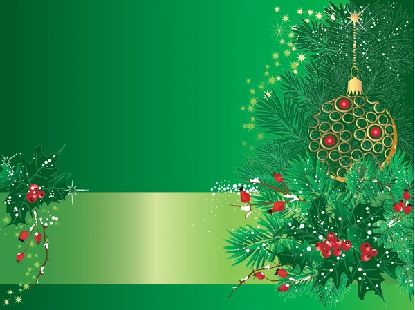 Grüne Weihnachten Hintergrund — Stockvektor