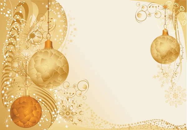 Gold Weihnachten Hintergrund — Stockvektor