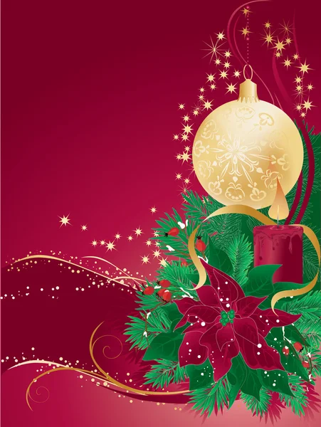 Red christmas background — Stock Vector