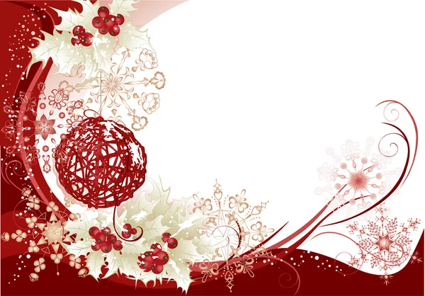 Arrière-plan cadre de Noël rouge — Image vectorielle
