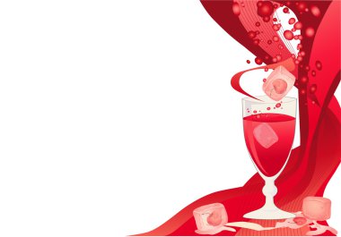 buz ve kiraz içecek kartı