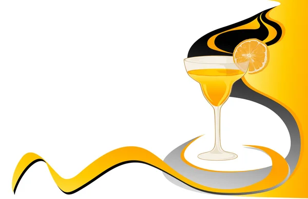 Cocktail oranje kaart — Stockvector