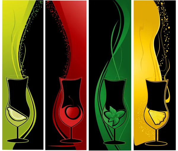 Cocktails banners — Stockvector