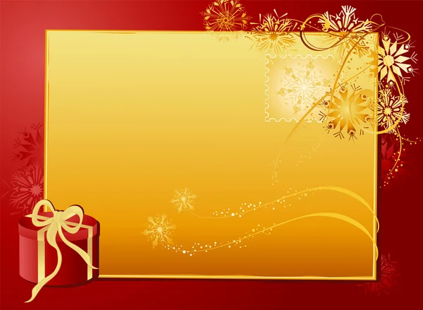 Zlaté vánoční dopis — Stock fotografie