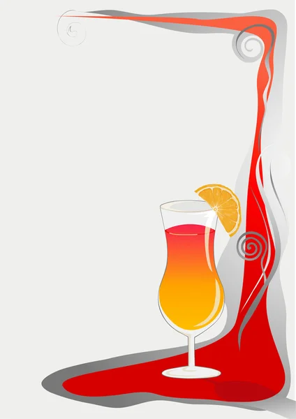 Cocktail kort bakgrund — Stock vektor