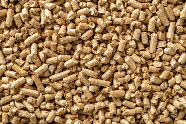 Wood Pellets Background Texture Compacted Sawdust Granules Ecological Biofuel Made — Fotografia de Stock