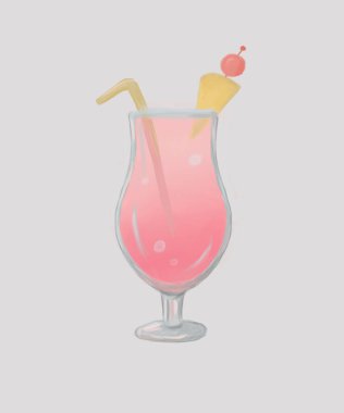 a set of images of cocktails, can be used, for example, for the uniform of barmans