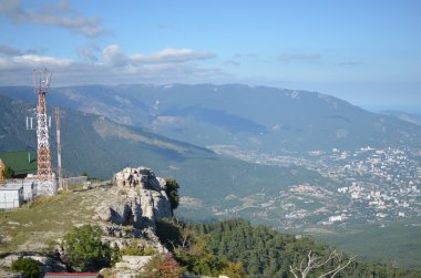 View on the city of Yalta from AI-Petri mountain, Ukraine clipart