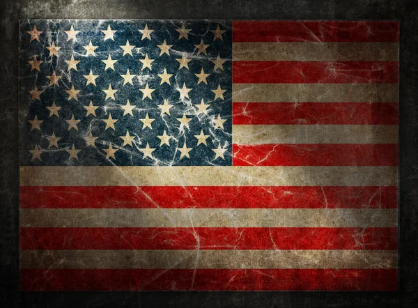 Grunge ABD bayrağı. yatay bir kompozisyon — Stok fotoğraf
