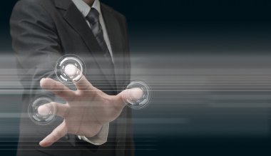 modern teknoloji çalışan el