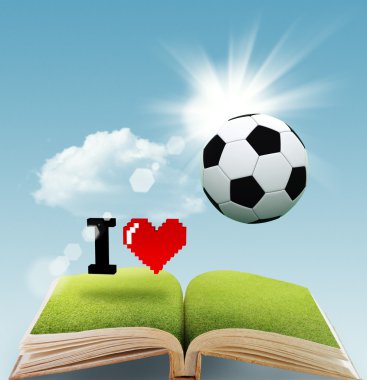 I love SOCCER as concept clipart