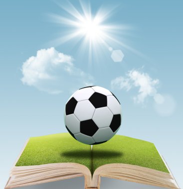 Açık kitap futbol topu