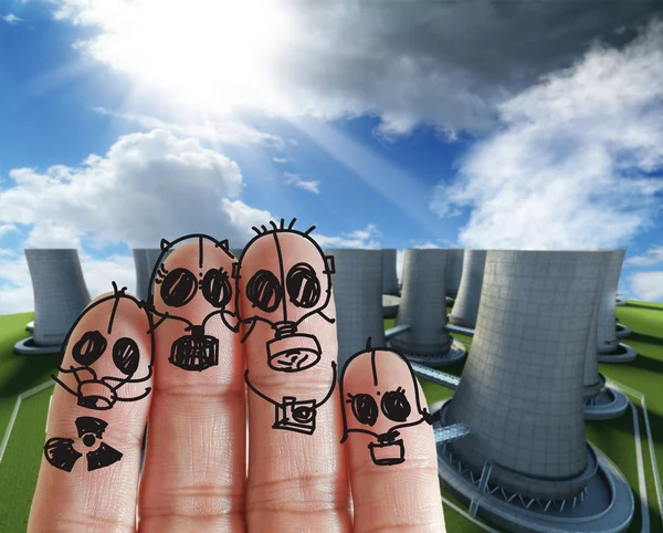 Finger Familie — Stockfoto