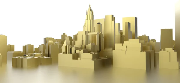 Abstracte gouden stad — Stockfoto