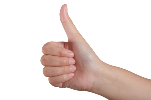 Woman hands thumbs up — Stock Photo, Image