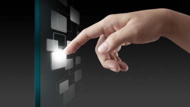 modern teknoloji çalışan el