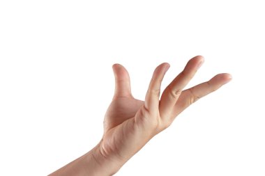 izole boş açık el