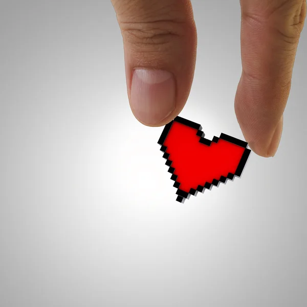 Pixel icono del corazón — Foto de Stock