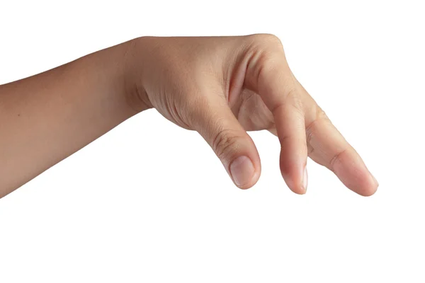 Mão com polegar e indicador juntos — Fotografia de Stock