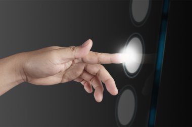 modern teknoloji çalışan el