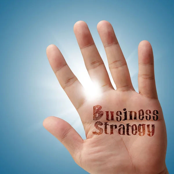 Strategii biznesowej na rękę — Zdjęcie stockowe