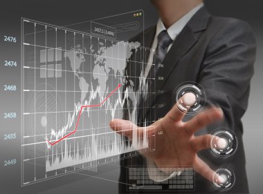 modern teknoloji çalışan iş adamı