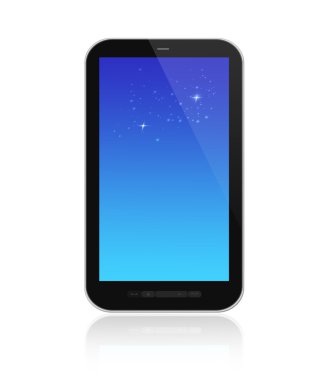 Beyaz arka planda, 3d güzel smartphone render