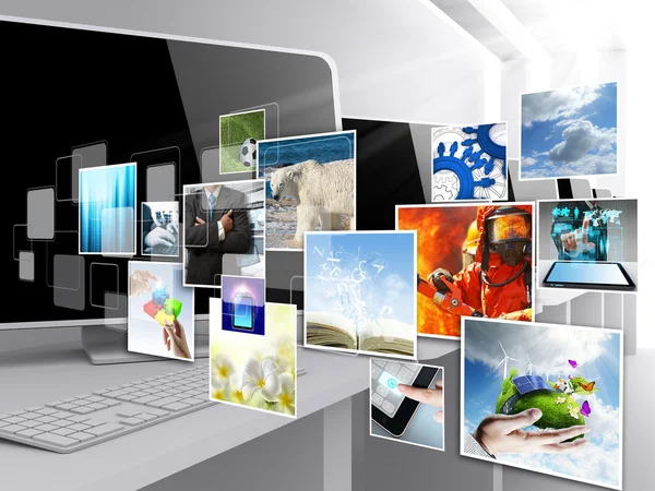 Internet streaming images — Stockfoto