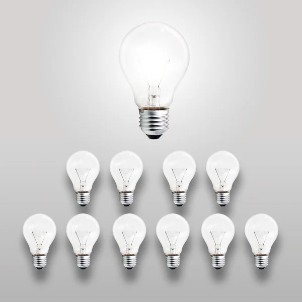 Líder lâmpada como conceito — Fotografia de Stock