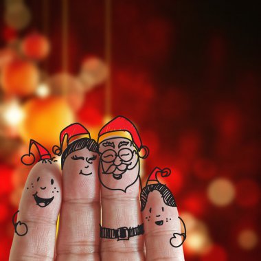 parmak aile ve Noel