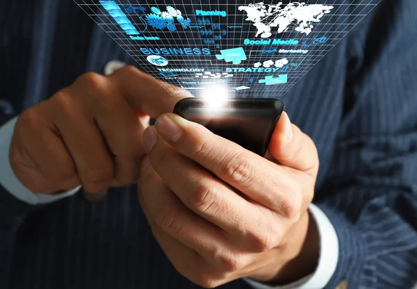 iş adamı el cep telefonu ne sanal iş akışı kullanma