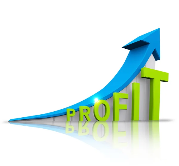 Profit grafikus — Stock Fotó