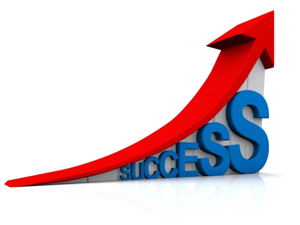 Successo e grafico in crescita — Foto Stock