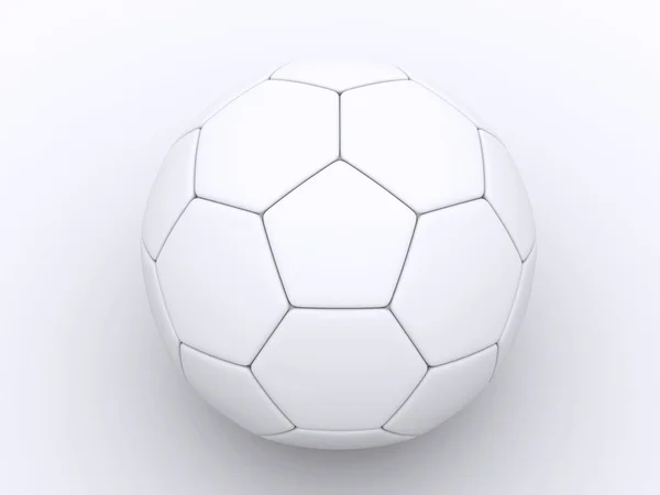 Una pelota de fútbol blanco 3d — Foto de Stock