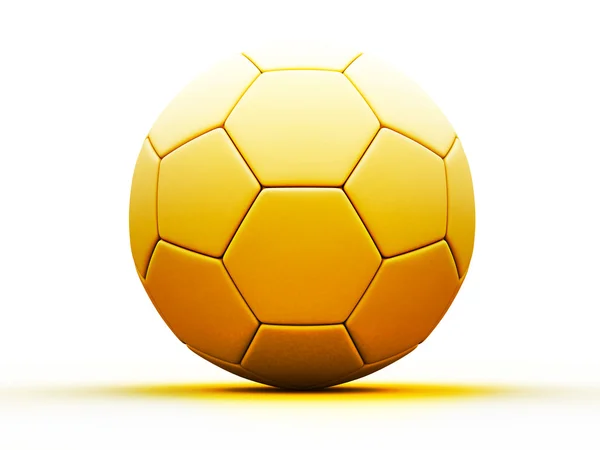 3D altın futbol topu — Stok fotoğraf