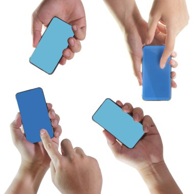 el mobil akıllı telefon tutarak