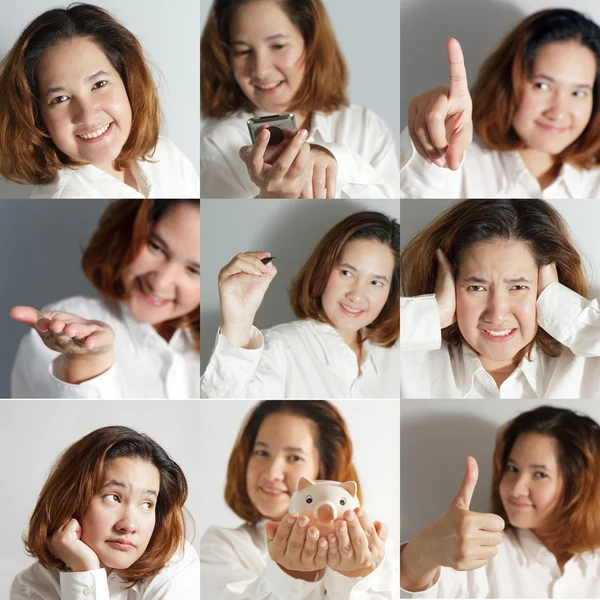 Closeup portrait of cute young business woman — Stock Photo, Image