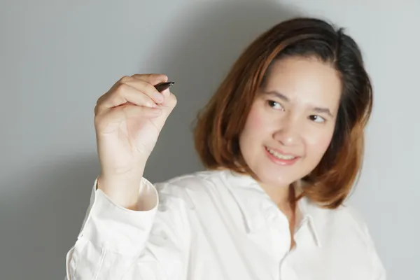 Closeup portrait of cute young business woman — Stock Photo, Image