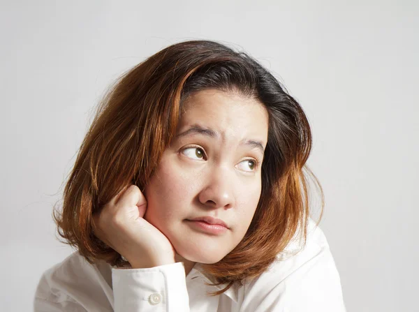 Closeup portrait of cute young business woman — Stock Photo, Image