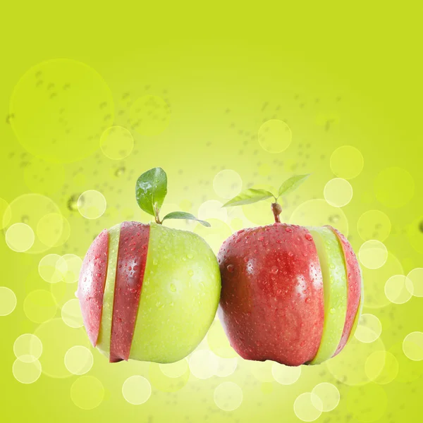 Different colors sliced apple — Stock Photo, Image