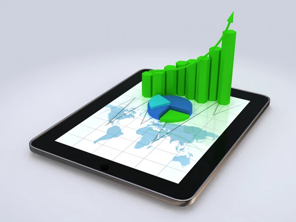 Manos sosteniendo la tableta — Foto de Stock