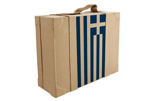 Bandera de Nación. Caja de papel reciclado — Foto de Stock